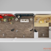 Phương án thiết kế nội thất studio ảnh gia đình anh Được hiện đại